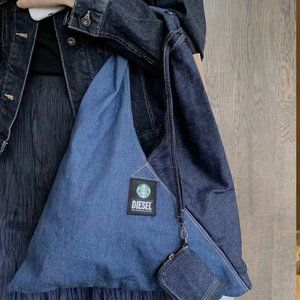 Starbucks And Diesel Unified Individuals Denim Shoulder Bag NWT
